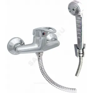 Смеситель для душа одноручный душевой шланг н/ж сталь, хромированная пластиковая лейка и кронштейн ЭКО ЦС-СМ 294-2/3-4 М-43 Центр Сантехники (Подольск) ЭП401311