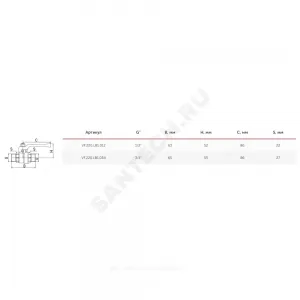 Кран шаровой латунь 11Б27фт1М Ду 15 Ру40 НР полнопроходной рычаг VALFEX VF.220.LR1.012