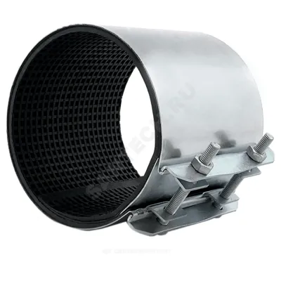 Хомут ремонтный односторонний сталь оц Ду 125 (Дн 130-139) L=250мм Сансфера 18203