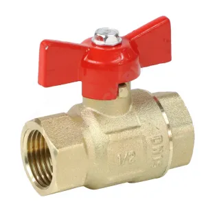 Кран шаровой латунь Крепыш 330 аналог 11б27п1 Ду 15 Ру16 ВР полнопроходной бабочка ГАЛЛОП 103212