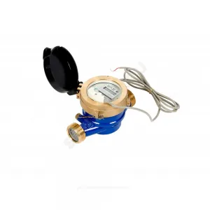 Счётчик х/в крыльчатый одноструйный Ду 15 Ру16 Qn=1,5 м3/ч 40С L=110мм резьба импульсный В/К IP68 ВКМ ДГ2 Декаст 71-15-03