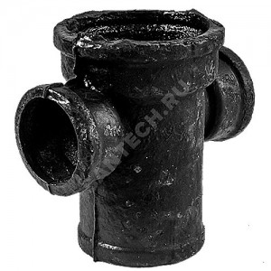 Крестовина чугун канализационная Ду 100х100х100х90гр б/н 1-плоскостная ГОСТ 6942-98 прямая Крестовина чугун канализационная Ду 100х100х100х90гр б/н 1-плоскостная ГОСТ 6942-98 прямая