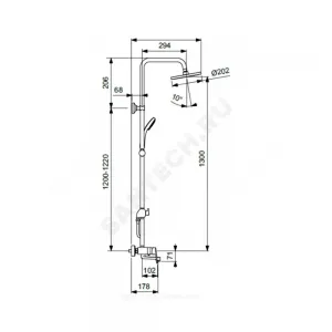 Система душевая с одноручным смесителем BALANCE Vidima BA270AA