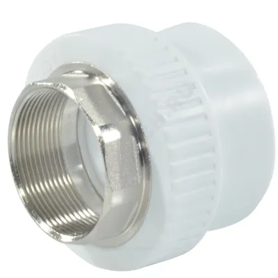 Муфта PP-R комбинированная под ключ белая ВР Дн 75х2 1/2" RTP (РосТурПласт) 28188