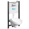 Комплект 4 в 1 Mateo унитаз подвесной + инсталляция + кнопка смыва + сиденье микролифт Roca 893100010 Комплект 4 в 1 Mateo унитаз подвесной + инсталляция + кнопка смыва + сиденье микролифт Roca 893100010