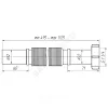 Гофра с гайкой 1 1/4"x32 L=495-1325мм АНИ Пласт K213