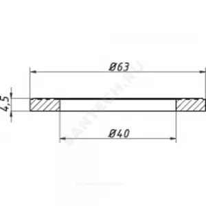 Прокладка под горловину ТЭП 40х85мм Орио П-1040