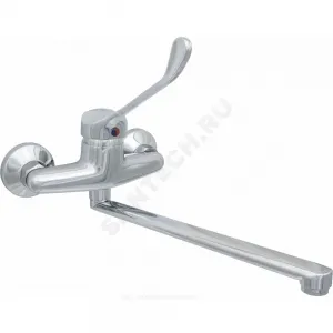 Смеситель для кухонной мойки хирургический локтевой одноручный плоский излив Престиж ЦС-СМ 294-2 М-44 Центр Сантехники (Подольск) ПП801333