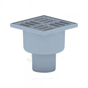 Трап нерегулируемый с "сухим" затвором Дн 50 с нержавеющей решёткой 100х100мм вертикальный выпуск АНИ Пласт TQ5202