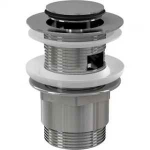 Клапан донный для умывальника латунь 1 1/4" с переливом, хром слив "клик-клак", пробка D=37мм Alca Plast A39 Клапан донный для умывальника латунь 1 1/4" с переливом, хром слив "клик-клак", пробка D=37мм Alca Plast A39