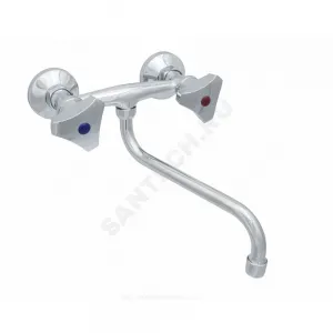 Смеситель для кухонной мойки двуручный нижний излив Стандарт ЦС-СМ 294 К Мет_01 Центр Сантехники (Подольск) СМ508701