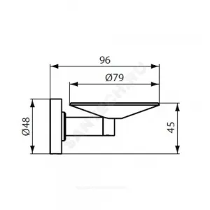 Мыльница антивандальная с держателем IOM хром Ideal Standard A9129AA