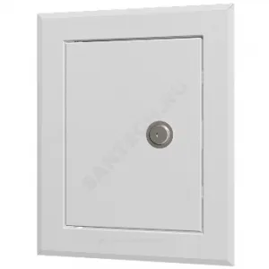 Люк-дверца с замком 300х300 полимер белый Ral 9003 Эра ЛТ3030МЗ