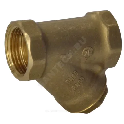 Фильтр магнитный сетчатый Y-образный латунь Ду 15 Ру30 G1/2" ВР R74M Giacomini R74MY003