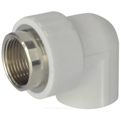 Угольник PP-R комбинированный под ключ белый ВР Дн 32х1" RTP (РосТурПласт) 14633