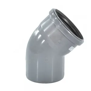 Отвод PP-H серый Дн 110х45гр б/нап в/к VALFEX 20102110 Отвод PP-H серый Дн 110х45гр б/нап в/к VALFEX 20102110