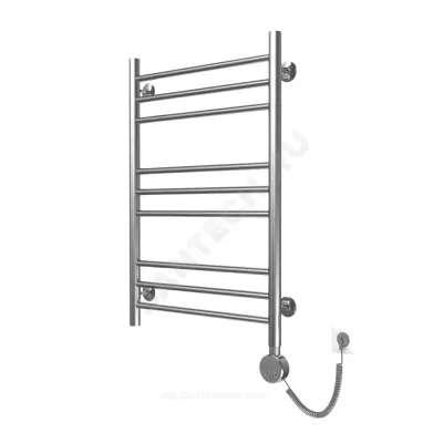 Полотенцесушитель электрический нерж сталь Лесенка 600х800мм 9П ТЭН справа Элит-Классик Элит-Металл Э-34-14
