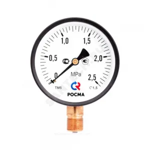 Манометр ТМ-610Р.00 радиальный Дк150мм 0-0,06 МПа кл.1,5 М20х1,5 Росма 00000013400