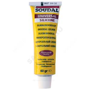 Герметик силиконовый универсальный тюбик 60мл белый Soudal 120031 Герметик силиконовый универсальный тюбик 60мл белый Soudal 120031