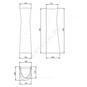 Пьедестал для умывальника Воротынский/Виктория белый Santeri 1.3601.7.S00.00B.0