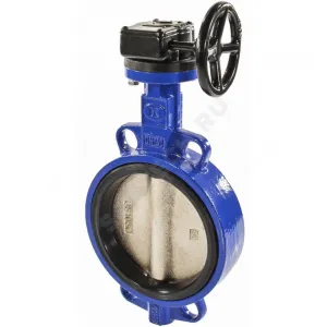 Затвор дисковый поворотный чугун 497B Ду 250 Ру16 межфл с редуктором диск чугун манжета EPDM Zetkama 497B250CD6