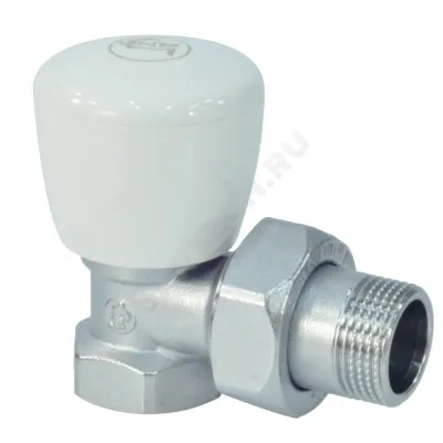 Клапан ручной регулировки для радиатора R5TG Ду 25 Ру16 ВР угловой Giacomini R5X035