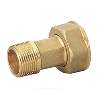 Полусгон латунь хром Ду 20х25 (3/4"х1") НР/нак/гайка R37 Giacomini R37Y004