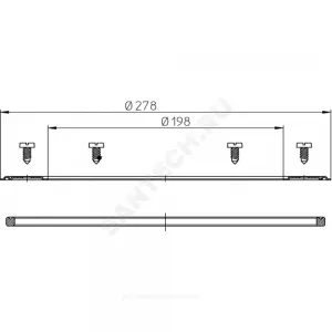 Фланец для трапов 278х198мм HL HL86.0