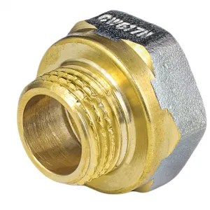 Переход латунь никель реборда Ду 15х10 (1/2"х3/8") ВР/НР 9021 ГОСТ 32585-2013 Aquasfera 9021-10