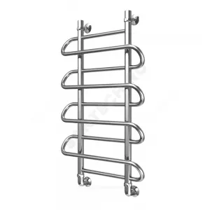 Полотенцесушитель водяной нерж сталь Лесенка Ду 25 (1") НР 400х1000мм 6П нижнее подключение в/к соединитель (1"х3/4") Торнадо Элит-Металл В-22-03