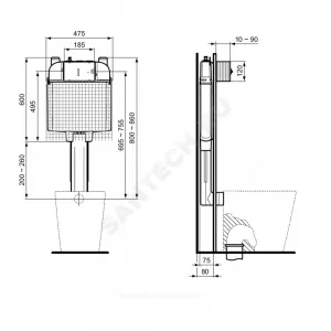 Бачок скрытого монтажа