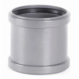 Муфта НПВХ двухраструбная серая Дн 110 б/нап в/к Хемкор 2391034