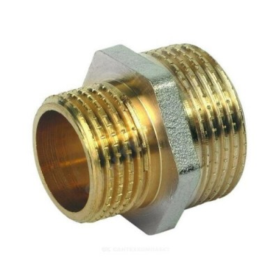 Ниппель латунь никель переходной Ду 50х25 (2"х1") НР Китай