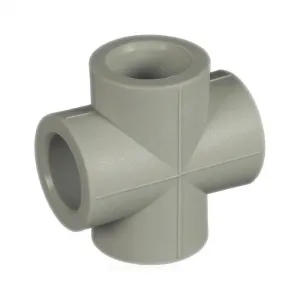 Крестовина PP-R серая Дн 20 внутренняя пайка для PP-R RTP (РосТурПласт) 10922