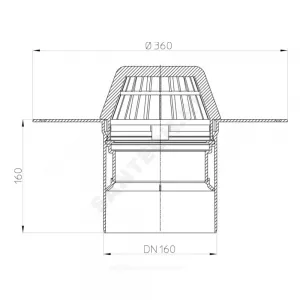 Воронка кровельная HL62P с вертикальным выпуском ПВХ Дн 160 с листвоуловителем, теплоизоляцией HL HL62P/5 Воронка кровельная HL62P с вертикальным выпуском ПВХ Дн 160 с листвоуловителем, теплоизоляцией HL HL62P/5