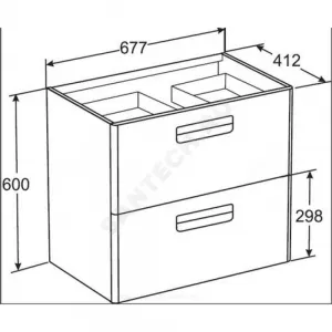 Тумба под умывальник 70 The Gap Original белый глянец Roca ZRU9302878