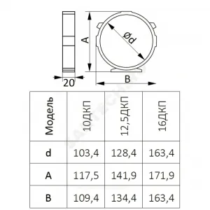 Держатель D100 пластик Эра 10ДКП