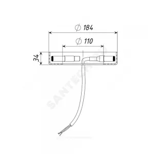 Комплект электроподогрева PP Дн 110 15Вт обод фиксации ТП-77.100 и нагревательный элемент ТП-78.100 Татполимер ТП-79.100