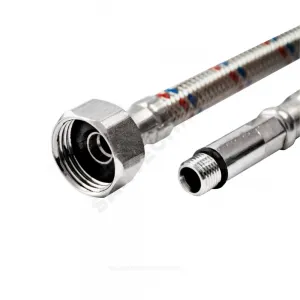Подводка гибкая для смесителя нержавеющая оплетка М10-1/2" г-ш L=2м пара VALFEX S/S M10*18-F1/2"