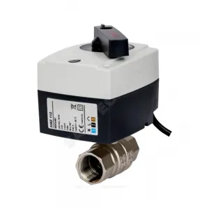 Кран шаровой латунь никель AMZ 112 Ду 25 Ру40 ВР полнопроходной с эл/привод 2/поз 230В с выводом для насоса Danfoss 082G5408