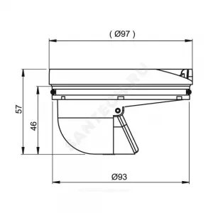 Гидрозатвор с "сухим" затвором Alca Plast APV0030