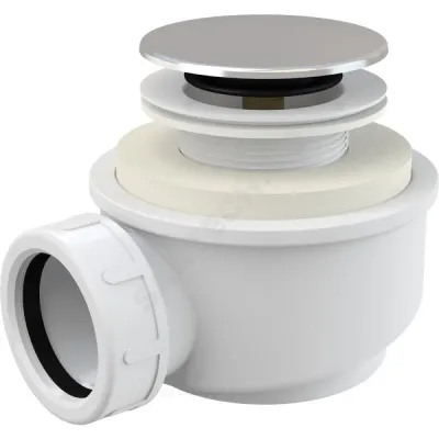 Сифон для поддона 1 1/2"x40 слив клапан "клик-клак", пробка D=70мм Alca Plast A476
