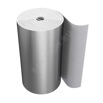 Рулон вспененный полиэтилен SUPER AL 15/1,0-7 Тмакс=95°C с покрытием алюминиевая фольга серый Energoflex EFXR1517SUAL
