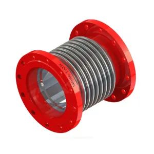 Компенсатор сильфонный осевой многослойный б/кожуха с внутренним экраном сталь нерж КСОF.3 Ду 32 Ру16 фл поворотный (фл сталь) L=160мм Hortum 0070032-050 сжатие/растяжение 25 мм/25 мм