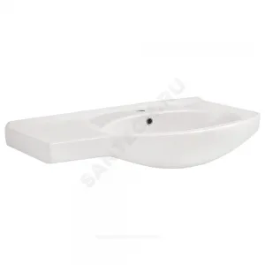 Умывальник мебельный Коралл 83 1 отверстие под смеситель по центру правое крыло белый Santek 1.WH11.0.228