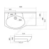 Умывальник мебельный Коралл 83 белый правое крыло Santek 1.WH11.0.228 .