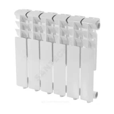 Радиатор алюминиевый AL 350 6 секций RAL 9016 (белый) Benarmo