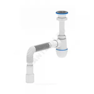 Сифон для умывальника/мойки бутылочный 1 1/2"x40 с гофрой 40х40/50 выпуск с нержавеющей решёткой D=70мм АНИ Пласт C0115