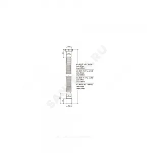 Гофра с гайкой 1 1/2"x40/50 L=220-370мм Орио АС-1003