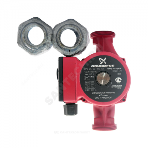 Насос циркуляционный с мокрым ротором UPS 25-60 PN10 1х230В/50 Гц в/к с гайками Grundfos 96281477